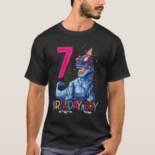 Het is mijn 7e verjaardag 7 jaar oude dinosaurusmo t-shirt