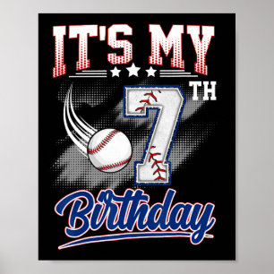 Het is mijn 7e verjaardag Bysebyll 7 jaar oud verj Poster