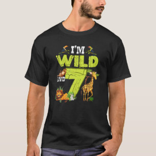 Het is mijn 7e verjaardag dierentuin Theme Birthda T-shirt