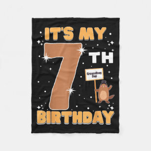 Het is mijn 7e verjaardag Groundhog Day 7 jaar oud Fleece Deken