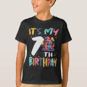 Het is mijn 7e verjaardag Happy Kids Verjaardag T-shirt (Voorkant)