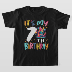 Het is mijn 7e verjaardag Happy Kids Verjaardag T-shirt