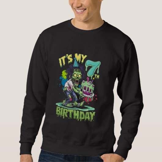 Het is mijn 7e verjaardag Horror Zombie Liefhebber Trui (Voorkant)