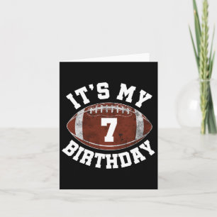 Het is mijn 7e verjaardag jongen 7 jaar oude Footb Kaart
