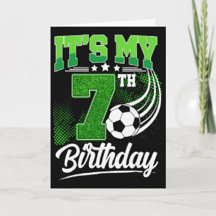 Het is mijn 7e verjaardag jongen voetbal Ll 7 jaar Kaart