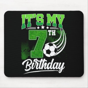 Het is mijn 7e verjaardag jongen voetbal Ll 7 jaar Muismat