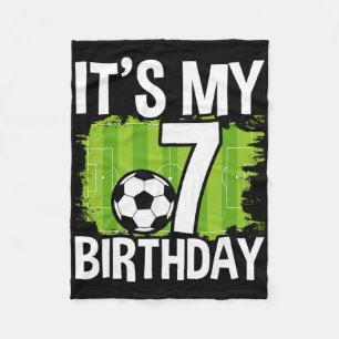 Het is mijn 7e verjaardag jongen voetbal voetbyll fleece deken