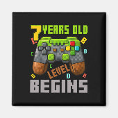 Het is mijn 7e verjaardag Pixel Gaming Controller  Magneet (Voorkant)