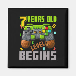 Het is mijn 7e verjaardag Pixel Gaming Controller  Magneet