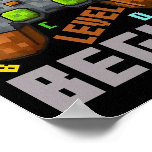 Het is mijn 7e verjaardag Pixel Gaming Controller  Poster (Hoek)