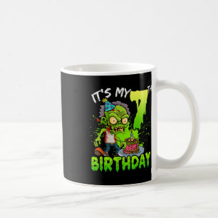 Het is mijn 7e verjaardag Zombie Liefhebber 7 jaar Koffiemok