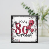 Het is mijn 80e verjaardag feest grote uitnodiging (Staand voorkant)