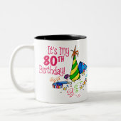 Het is mijn 80ste verjaardag (Petten van de Partij Tweekleurige Koffiemok (Links)
