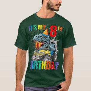 Het is mijn 8e geboortedag-monster Truck Dinosaur  T-shirt