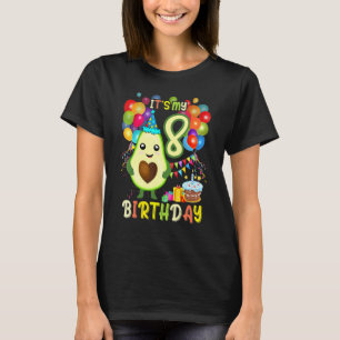 Het is mijn 8e verjaardag Avocado Birthday Party C T-shirt