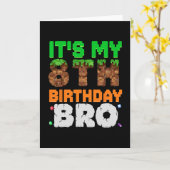 Het is mijn 8e verjaardag bro pixel game 8 jaar ou kaart (Gele Bloem)