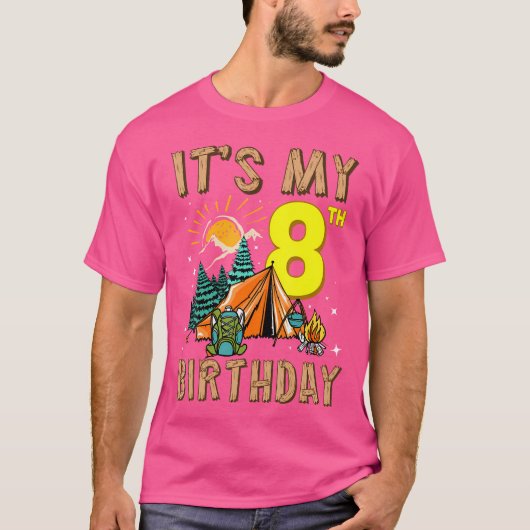 Het is mijn 8e verjaardag camper 8 jaar oude campi t-shirt (Voorkant)