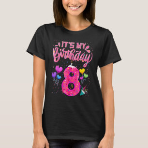 Het is mijn 8e verjaardag Doughnut Happy 8 jaar ou T-shirt