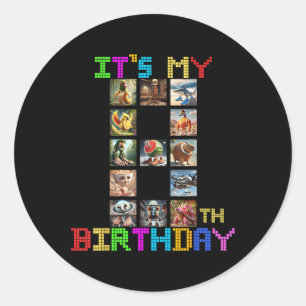 Het is mijn 8e verjaardag Funny Italiaans Brainrot Ronde Sticker