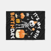 Het is mijn 8e verjaardag-grappige Halloween skele Fleece Deken (Voorkant (Horizontaal))