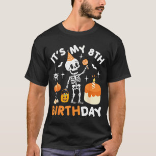 Het is mijn 8e verjaardag-grappige Halloween skele T-shirt