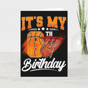 Het is mijn 8e verjaardag jongens basketbal 8 jaar kaart