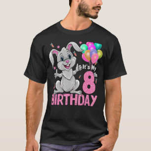 Het is mijn 8e verjaardag konijn 8e verjaardag 8 j t-shirt