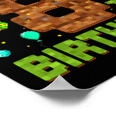 Het is mijn 8e verjaardag Pixel Game Verjaardag Bo Poster (Hoek)