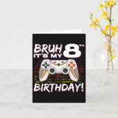 Het is mijn 8e verjaardag videogame 8e verjaardag kaart (Gele Bloem)