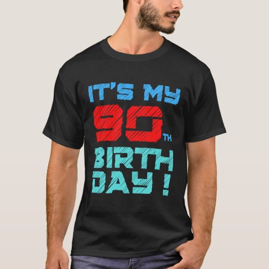 Het is mijn 90ste geboortedag voor mannen Kinder T-shirt (Voorkant)