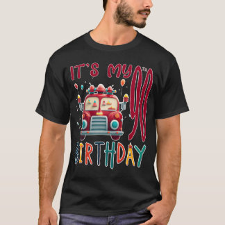 Het is mijn 90ste verjaardag jongen Fireruck brand T-shirt