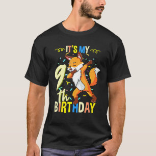 Het is mijn 9de verjaardag Dabbing Fox T-shirt