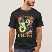 Het is mijn 9e verjaardag Avocaado Birthday Party T-shirt (Voorkant)