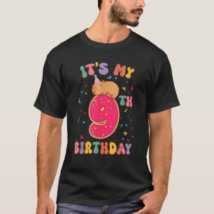 Het is mijn 9e verjaardag Donut Lover Schattige Ca T-shirt