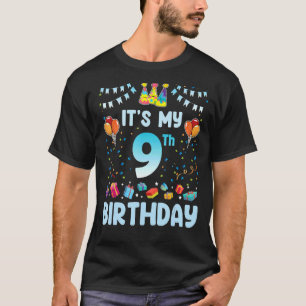 Het is mijn 9e verjaardag Happy Birthday Boys Girl T-shirt