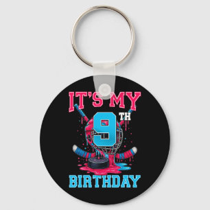 Het is mijn 9e verjaardag Hockey 9 jaar oud Ijs D Sleutelhanger
