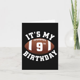 Het is mijn 9e verjaardag jongen 9 jaar oude Footb Kaart