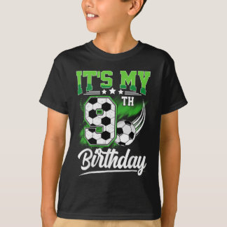 Het is mijn 9e verjaardag jongen voetbal Ll 9 jaar T-shirt