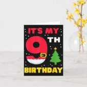Het is mijn 9e verjaardag Kerstmis 9 jaar oud Sint Kaart (Gele Bloem)