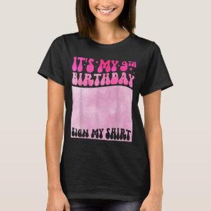 Het is mijn 9e verjaardag, teken mijn shirt, schat t-shirt