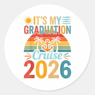 Het is mijn afstudeervaartocht 2026 senior 2026  ronde sticker