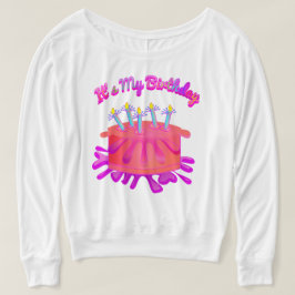 Het is mijn B-day verjaardagstaart grafisch T-shir T-shirt