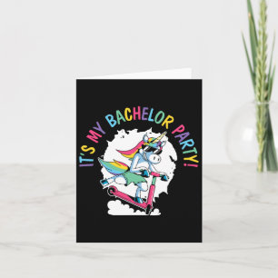 Het is mijn Bachelor Party Unicorn Groom huwelijks Kaart