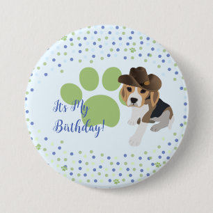Het is mijn Birthday Beagle Puppy Kinder Cute Butt Ronde Button 7,6 Cm