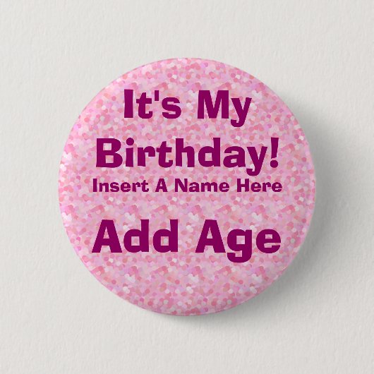 Het is mijn Birthday Birthday Button (Voorkant)