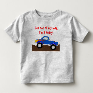 Het is mijn Birthday Blue Monster Truck Kinder Shirts