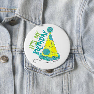Het is mijn 'Birthday Boy Girl Polka Dot Party Pet Ronde Button 4,0 Cm