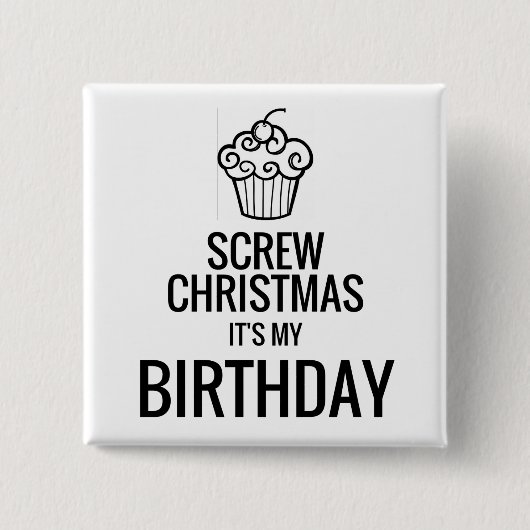 Het is mijn Birthday Button. Vierkante Button 5,1 Cm (Voorkant)