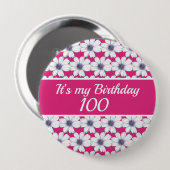 Het is mijn Birthday Custom Birthday 15 Cm Square  Ronde Button 4,0 Cm (Voorkant /achterkant)