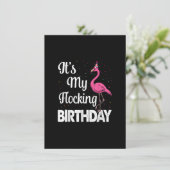 Het is mijn 'Birthday Grapny Pink Flamingo Gifts' Kaart (Staand voorkant)